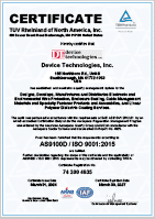 ISO/AS9100 certificate