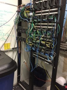 rack wiring mess before RCM arrays